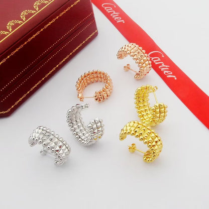 [Luxora]CLASH 9.2MM DOUBLE ROW EARRINGS