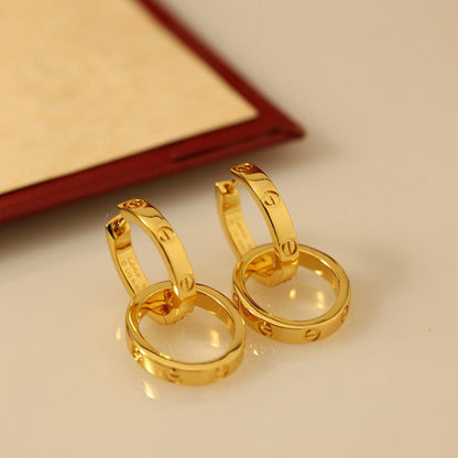 [Luxora]LOVE 3.3MM DANGLE EARRINGS