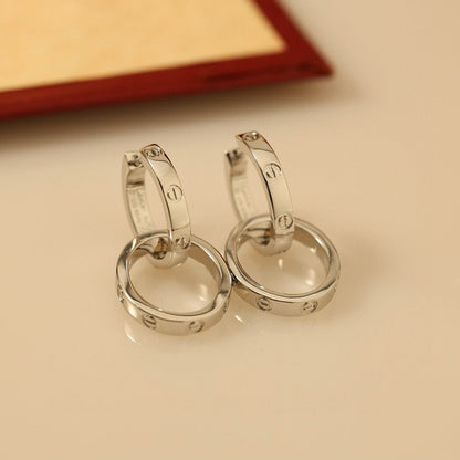 [Luxora]LOVE 3.3MM DANGLE EARRINGS
