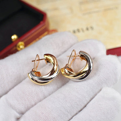 [Luxora]TRINITY ON DIAMOND CLASSIC EARRINGS