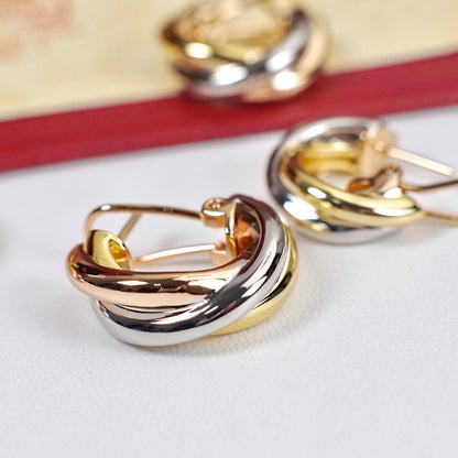 [Luxora]TRINITY ON DIAMOND CLASSIC EARRINGS