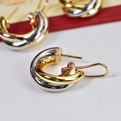 [Luxora]TRINITY ON DIAMOND CLASSIC EARRINGS