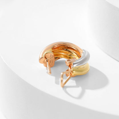 [Luxora]TRINITY ON DIAMOND CLASSIC EARRINGS