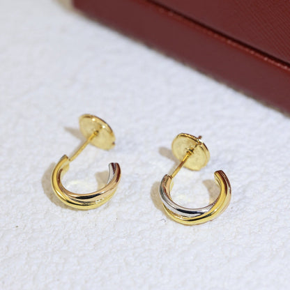 [Luxora]TRINITY ON DIAMOND MINI EARRINGS