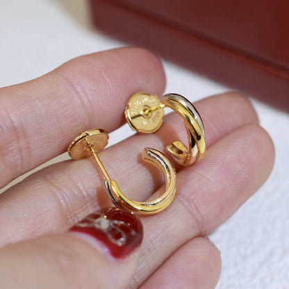 [Luxora]TRINITY ON DIAMOND MINI EARRINGS