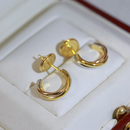 [Luxora]TRINITY ON DIAMOND MINI EARRINGS