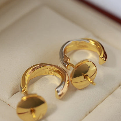 [Luxora]TRINITY ON DIAMOND MINI EARRINGS