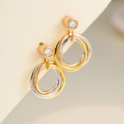 [Luxora]TRINITY ON DIAMOND  EARRINGS
