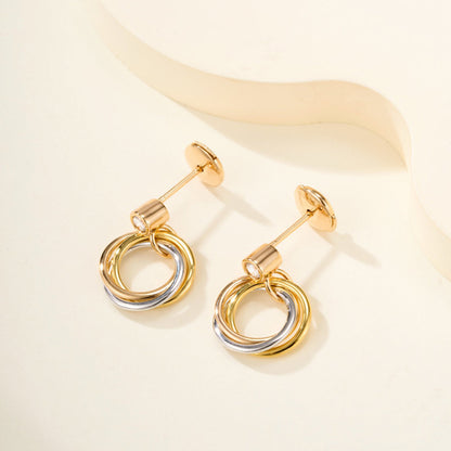 [Luxora]TRINITY ON DIAMOND  EARRINGS