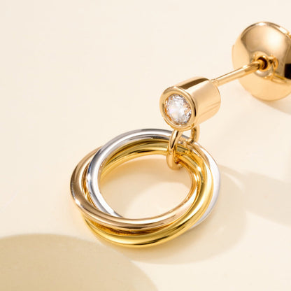 [Luxora]TRINITY ON DIAMOND  EARRINGS
