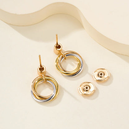 [Luxora]TRINITY ON DIAMOND  EARRINGS