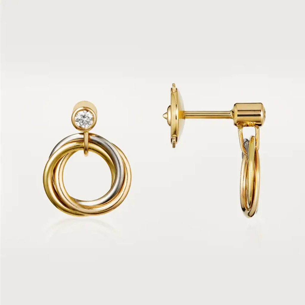 [Luxora]TRINITY ON DIAMOND  EARRINGS