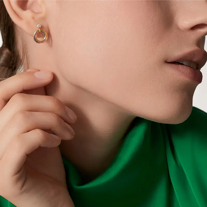 [Luxora]TRINITY ON DIAMOND  EARRINGS