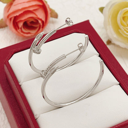 [Luxora]JUSTE HALF DIAMOND LARGE EARRINGS