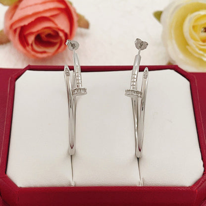 [Luxora]JUSTE HALF DIAMOND LARGE EARRINGS