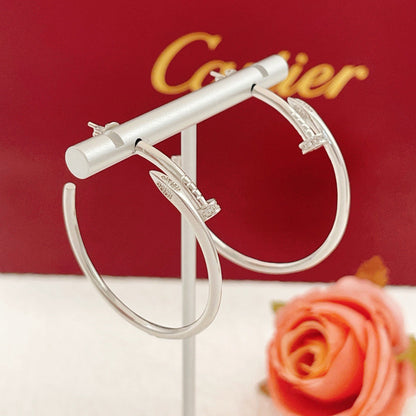 [Luxora]JUSTE HALF DIAMOND LARGE EARRINGS