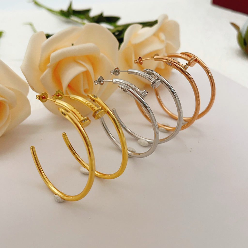 [Luxora]JUSTE HALF DIAMOND LARGE EARRINGS