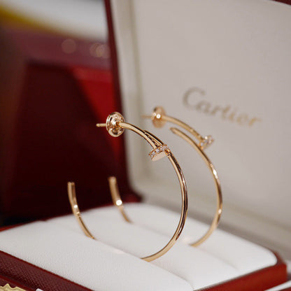 [Luxora]JUSTE HALF DIAMOND LARGE EARRINGS