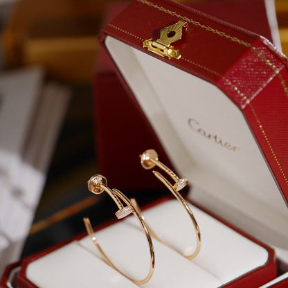 [Luxora]JUSTE HALF DIAMOND LARGE EARRINGS