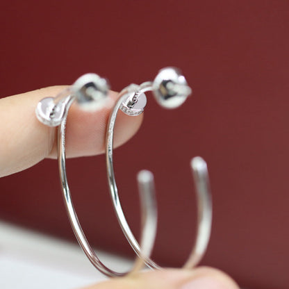 [Luxora]JUSTE HALF DIAMOND LARGE EARRINGS