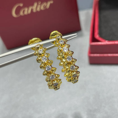 [Luxora]CLASH FULL DIAMOND MEDIUM EARRINGS