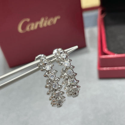 [Luxora]CLASH FULL DIAMOND MEDIUM EARRINGS
