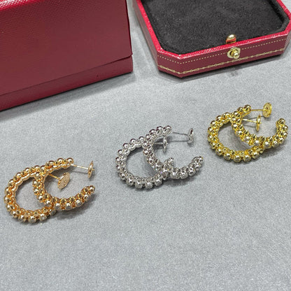 [Luxora]CLASH FULL DIAMOND MEDIUM EARRINGS