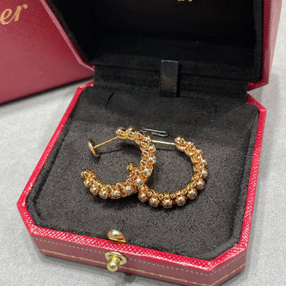 [Luxora]CLASH FULL DIAMOND MEDIUM EARRINGS