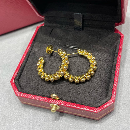 [Luxora]CLASH FULL DIAMOND MEDIUM EARRINGS