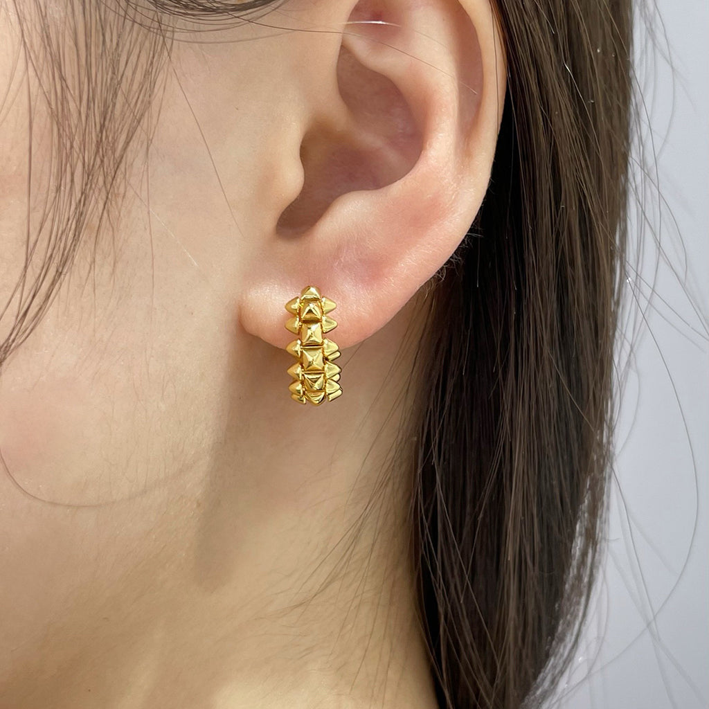 [Luxora]CLASH MINI HOOP EARRINGS