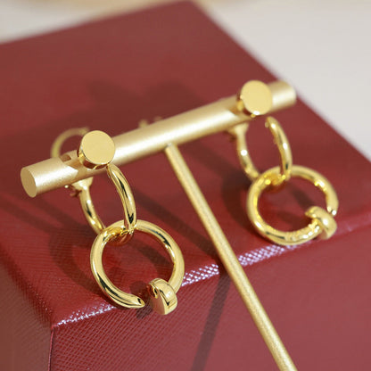 [Luxora]JUSTE NO DIAMOND DOUBLE EARRINGS