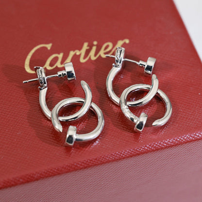 [Luxora]JUSTE NO DIAMOND DOUBLE EARRINGS