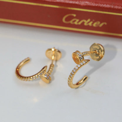 [Luxora]JUSTE FULL DIAMOND DOUBLE EARRINGS