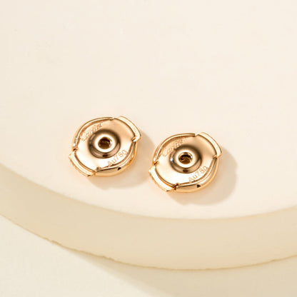 [Luxora]JUSTE HALF DIAMOND DOUBLE EARRINGS