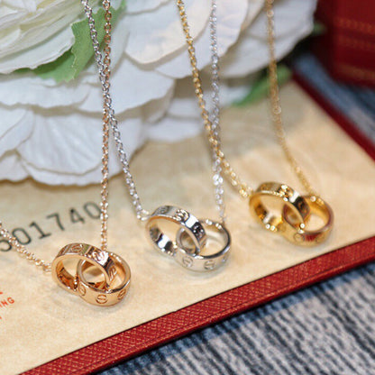 [Luxora]LOVE DOUBLE RING NECKLACE