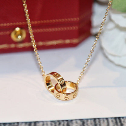 [Luxora]LOVE DOUBLE RING NECKLACE