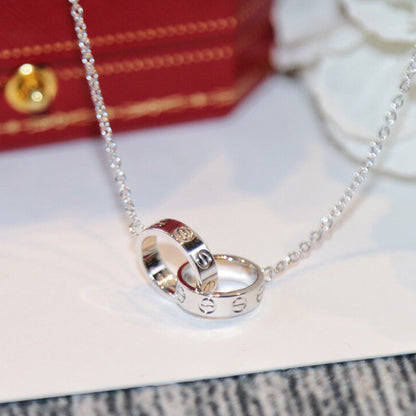 [Luxora]LOVE DOUBLE RING NECKLACE