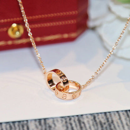 [Luxora]LOVE DOUBLE RING NECKLACE