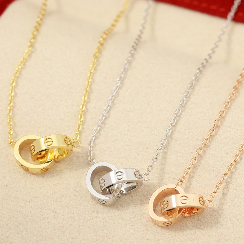 [Luxora]LOVE DOUBLE RING NECKLACE
