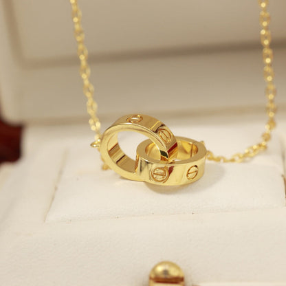 [Luxora]LOVE DOUBLE RING NECKLACE
