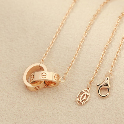 [Luxora]LOVE DOUBLE RING NECKLACE