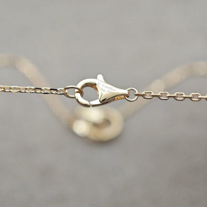 [Luxora]LOVE DOUBLE RING HALF DIAMOND NECKLACE