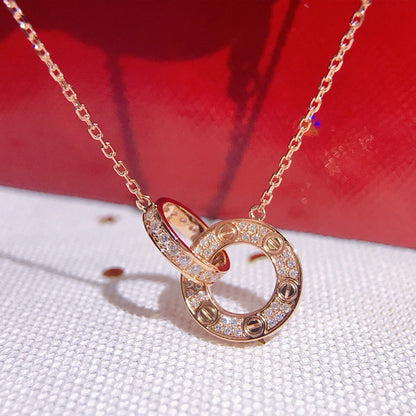 [Luxora]LOVE  FULL DIAMOND PENDANT NECKLACE