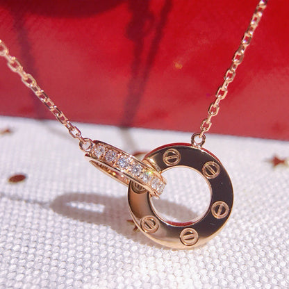 [Luxora]LOVE  FULL DIAMOND PENDANT NECKLACE