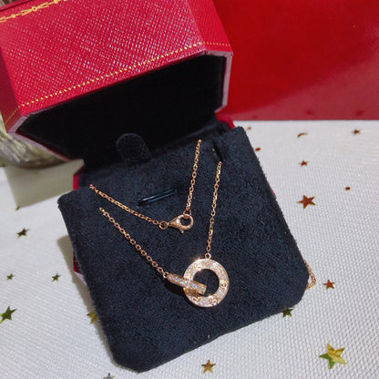 [Luxora]LOVE  FULL DIAMOND PENDANT NECKLACE