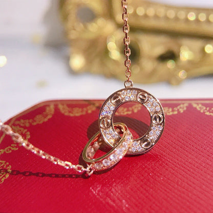 [Luxora]LOVE  FULL DIAMOND PENDANT NECKLACE