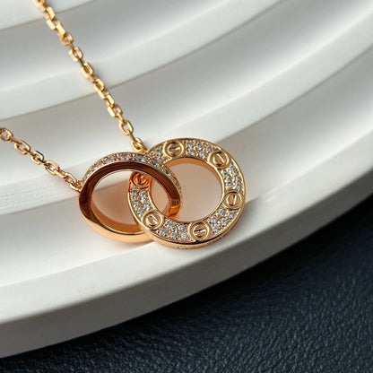 [Luxora]LOVE  FULL DIAMOND PENDANT NECKLACE