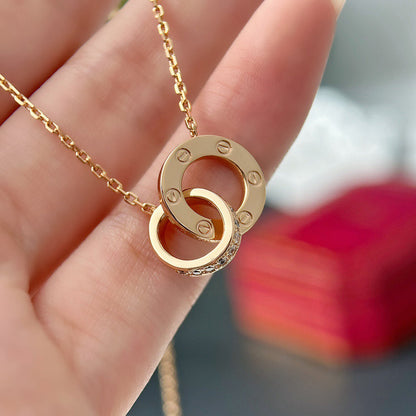 [Luxora]LOVE  FULL DIAMOND PENDANT NECKLACE