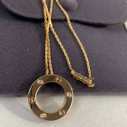 [Luxora]LOVE NECKLACE 16MM 3 DIAMONDS