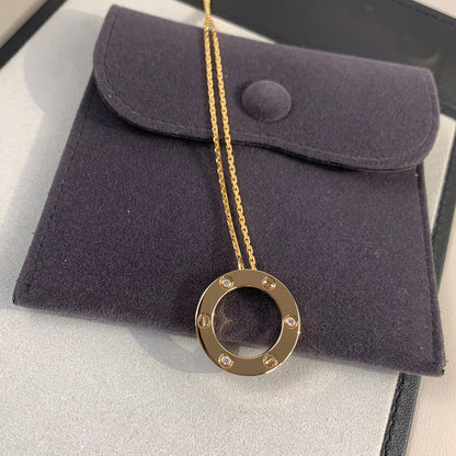 [Luxora]LOVE NECKLACE 16MM 3 DIAMONDS